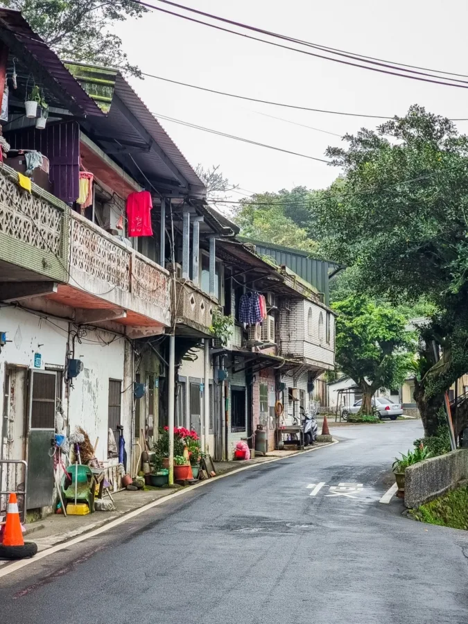 alignment of houses houtong village taiwan
