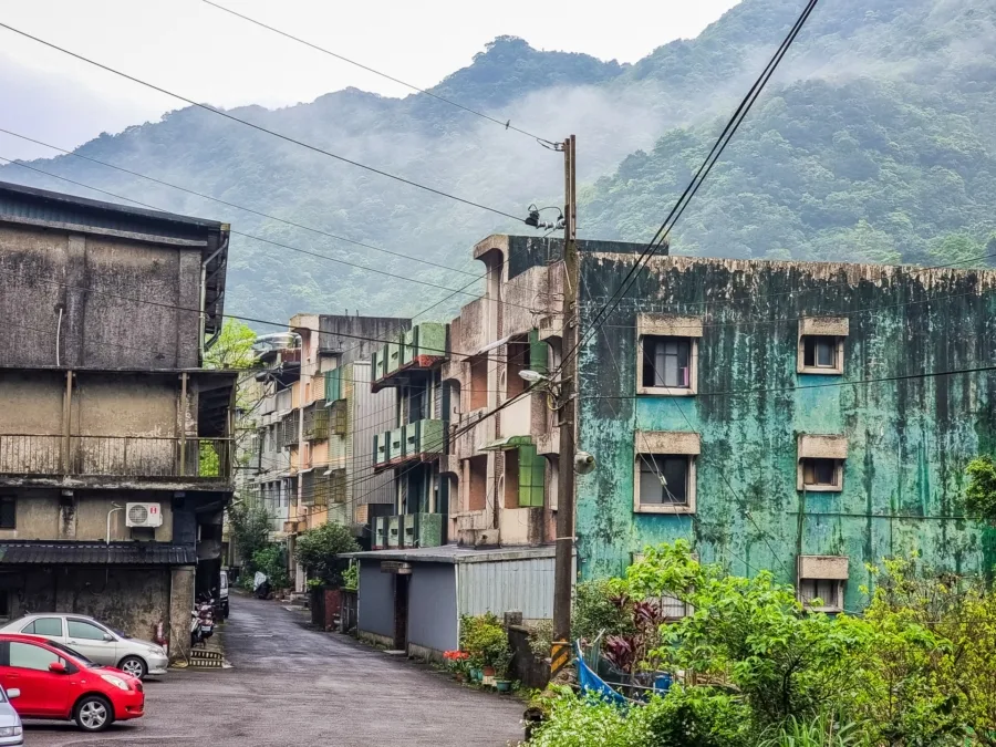 foggy atmosphere houtong village taiwan