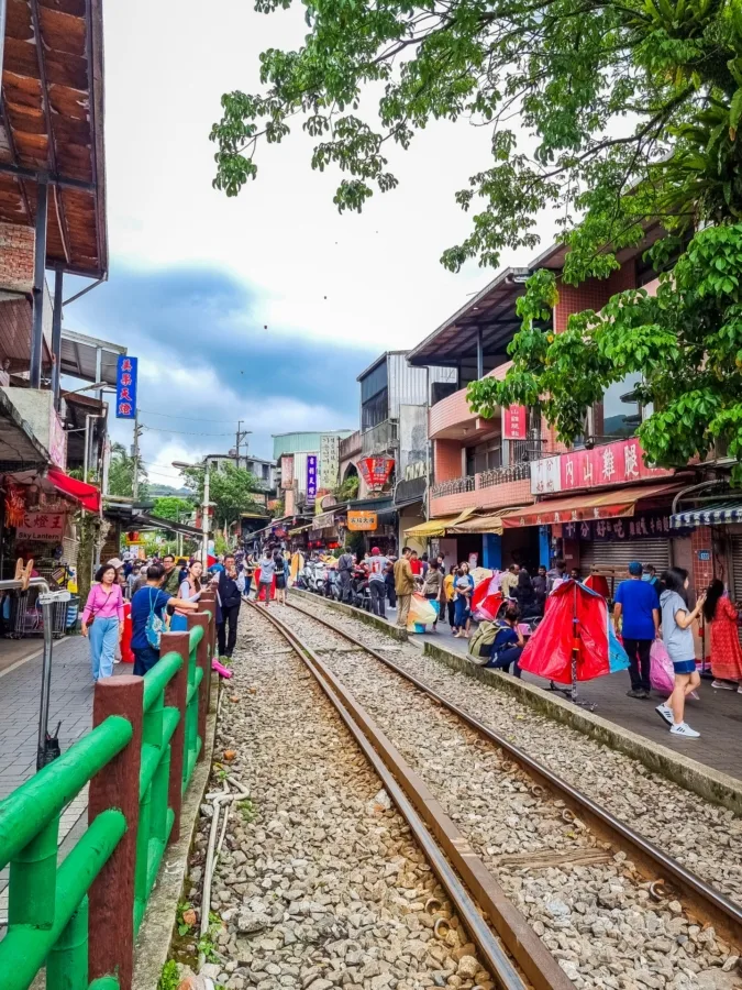 railway crossing shifen north taiwan