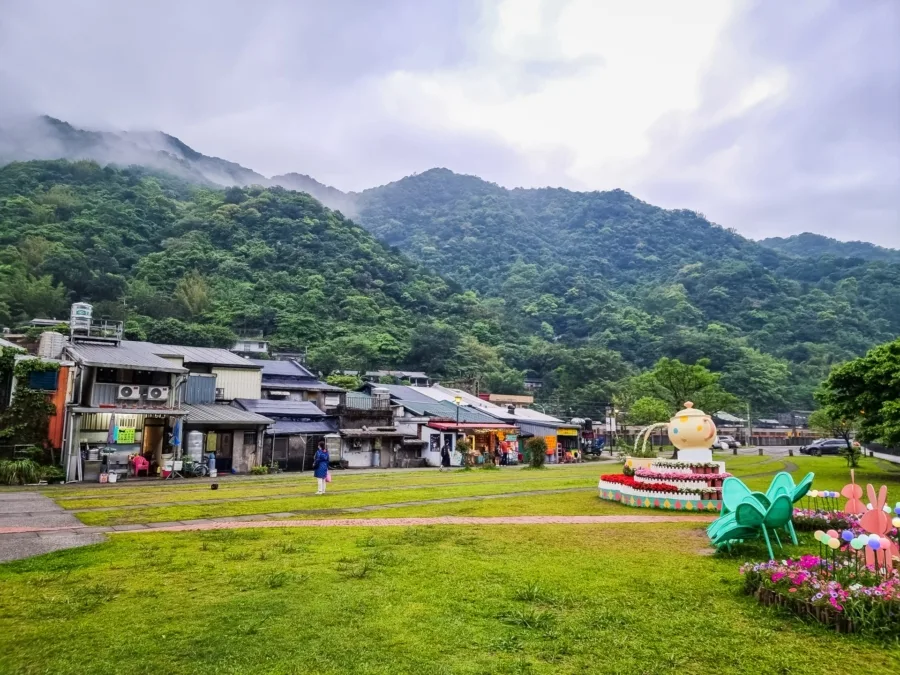 mountain behind houtong village taiwan