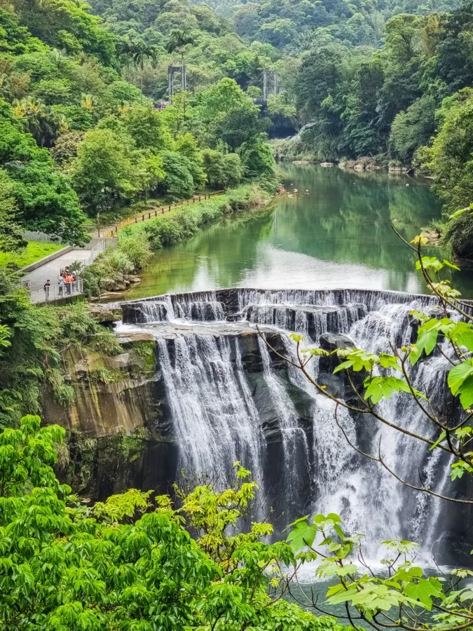 partial view of shifen waterfall taiwan