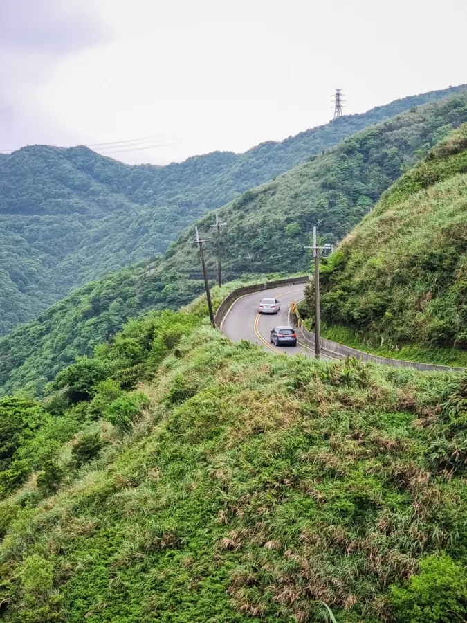 road around buyan pavilion mountain ruifang taiwan