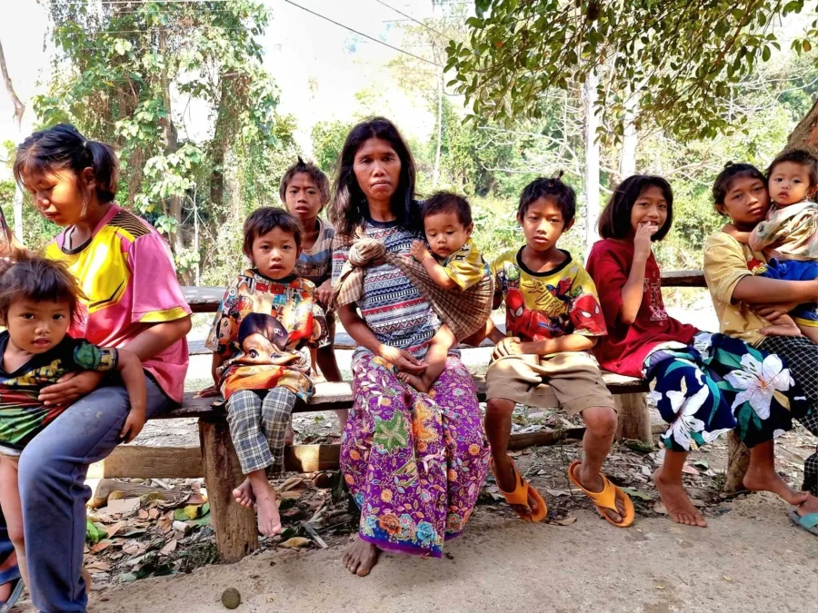 inhabitants village mlabri province of nan thailand