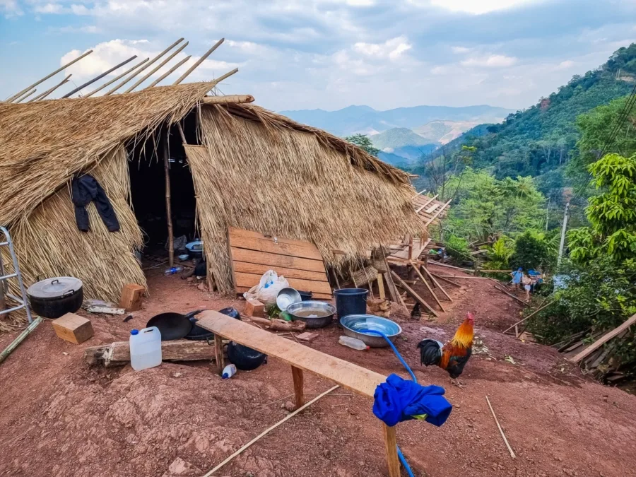 house in the village ban pa kam nan thailand