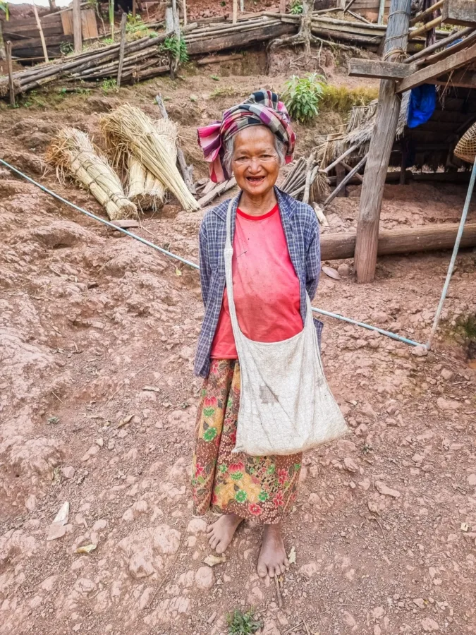 portrait of a Lua ethnic inhabitant from the Ban Pa Kam Nan village in Thailand