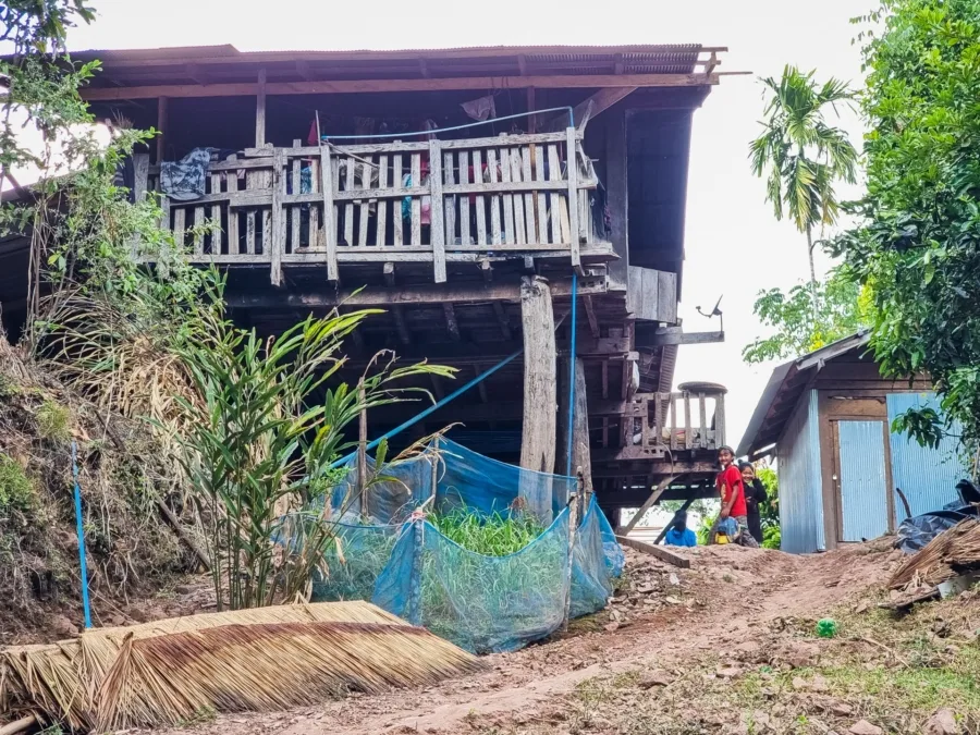 meeting first inhabitants village ban pa kam nan thailand