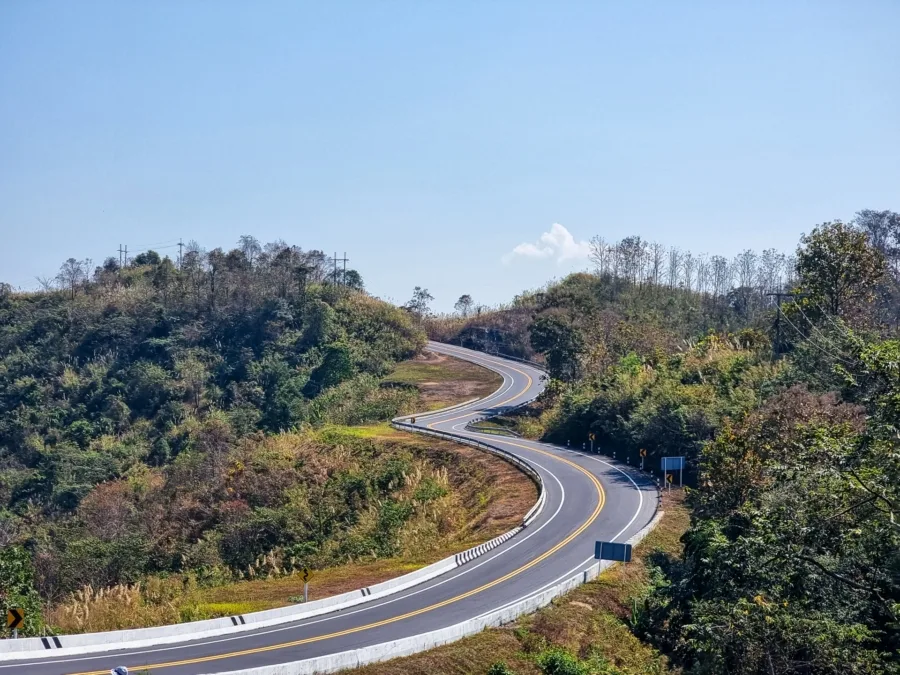 road curve number 3 nan thailand