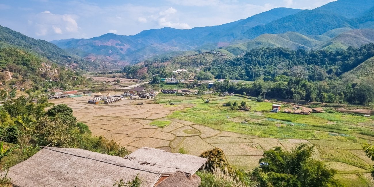 vue globale de sapan province de nan thailande