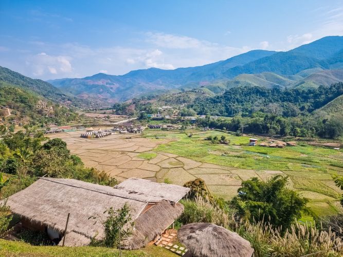 overview of sapan nan province thailand