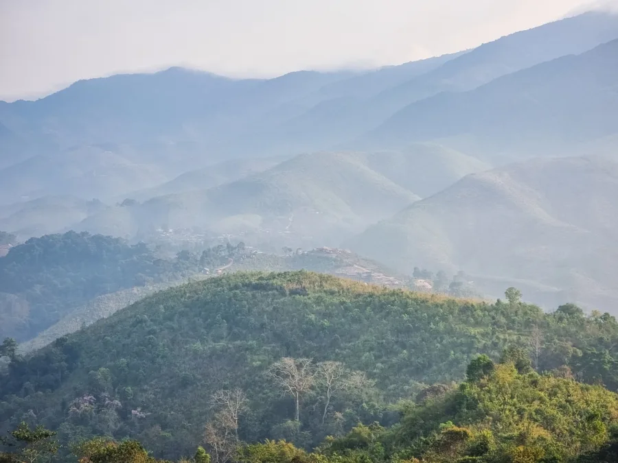 mountain view from baan midao sapan thailand