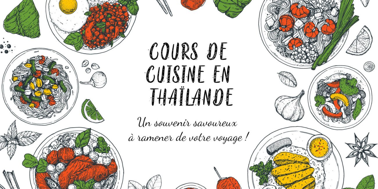 thai food top view vector illustration. food menu design template. hand drawn sketch. thai food menu. vintage style