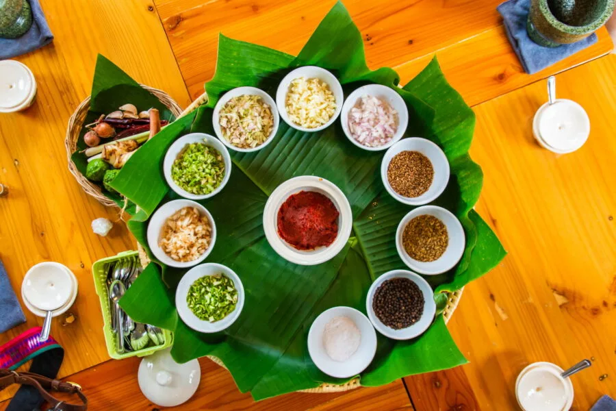 ingredients red curry paste akha kitchen chiang rai