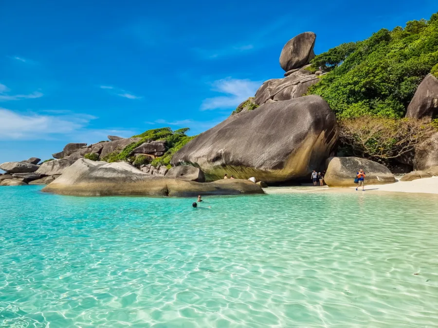 crystal clear sea beach ko similan
