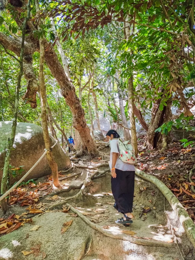 climb to the viewpoint on ko similan