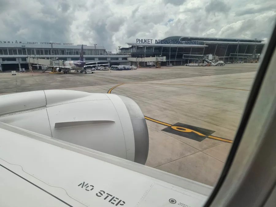 view of phuket airport tarmac