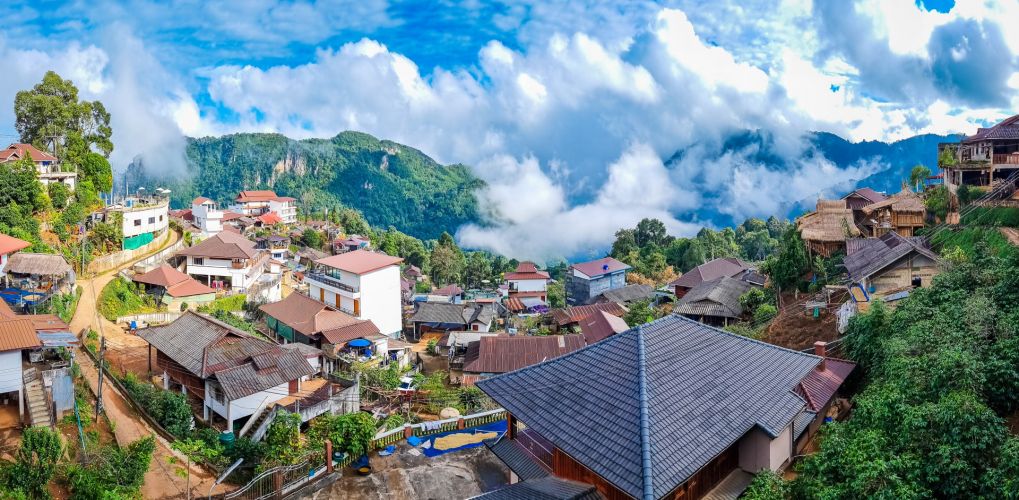 panorama from ban pha hee village north chiang rai