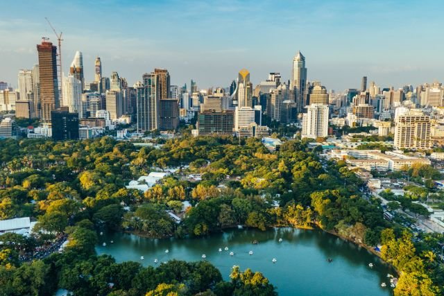 vue sur bangkok parc lumphini