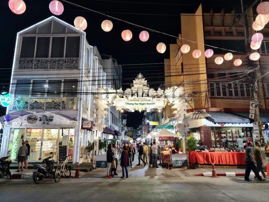 Chiang Rai Night Bazaar Night Market Entrance