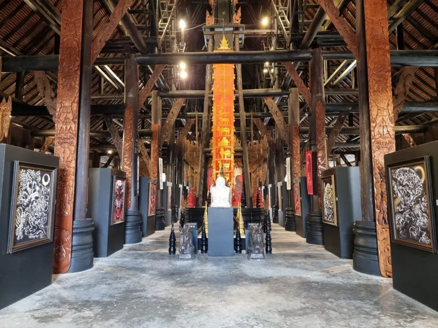 interior of the main building at the Baan Dam Museum in Chiang Rai