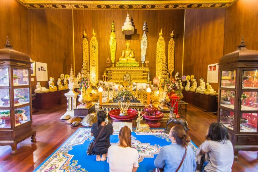 interior of the Wat Phra Kaeo Chiang Rai museum