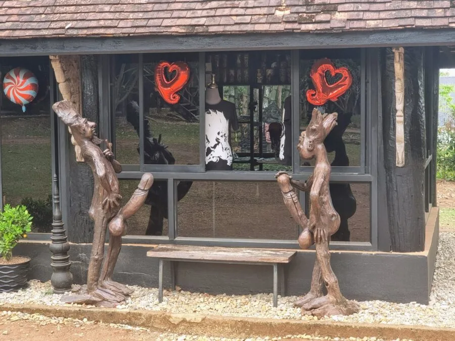 well-hung sculptures at the Baan Dam Museum Chiang Rai