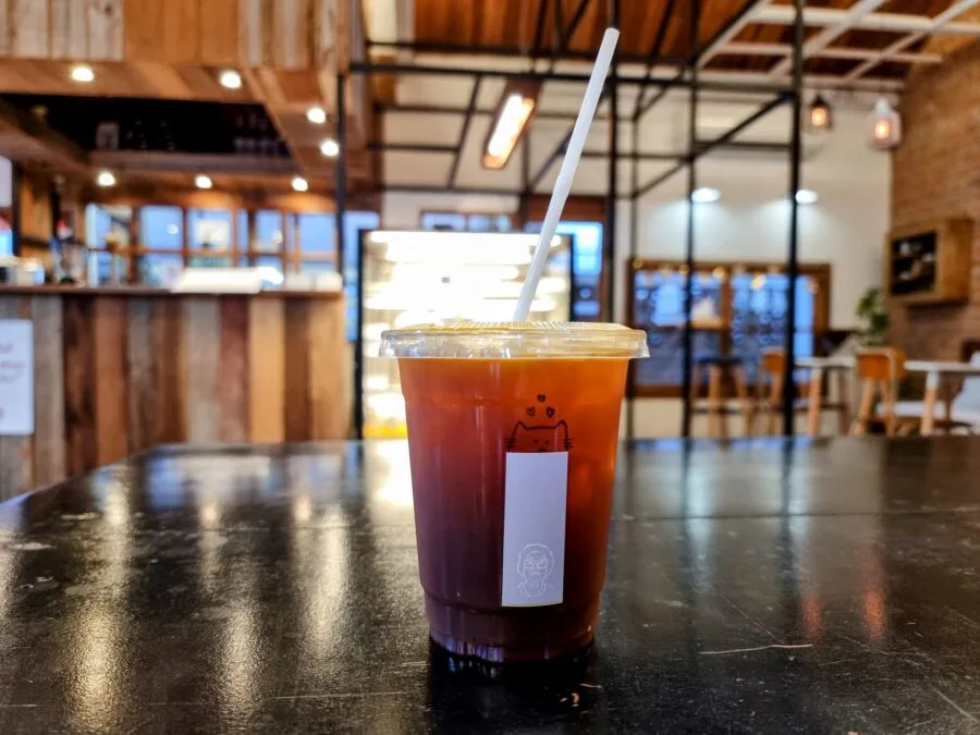 a good iced coffee at laan tim's cafe in chiang rai