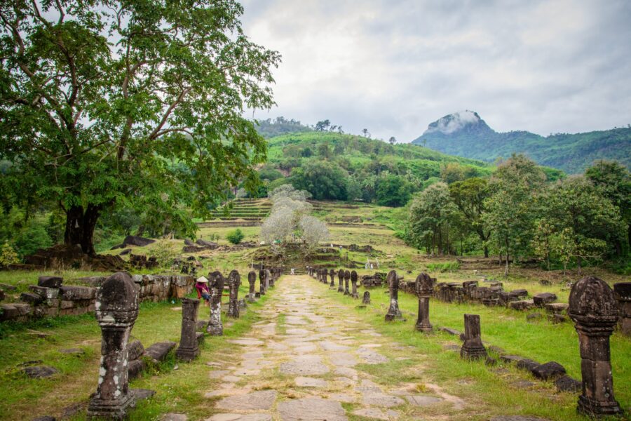 allee monumentale vat phou champassak