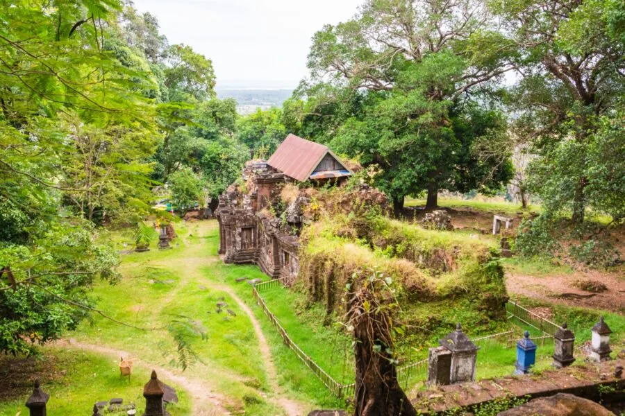 back of vat phou champassak laos