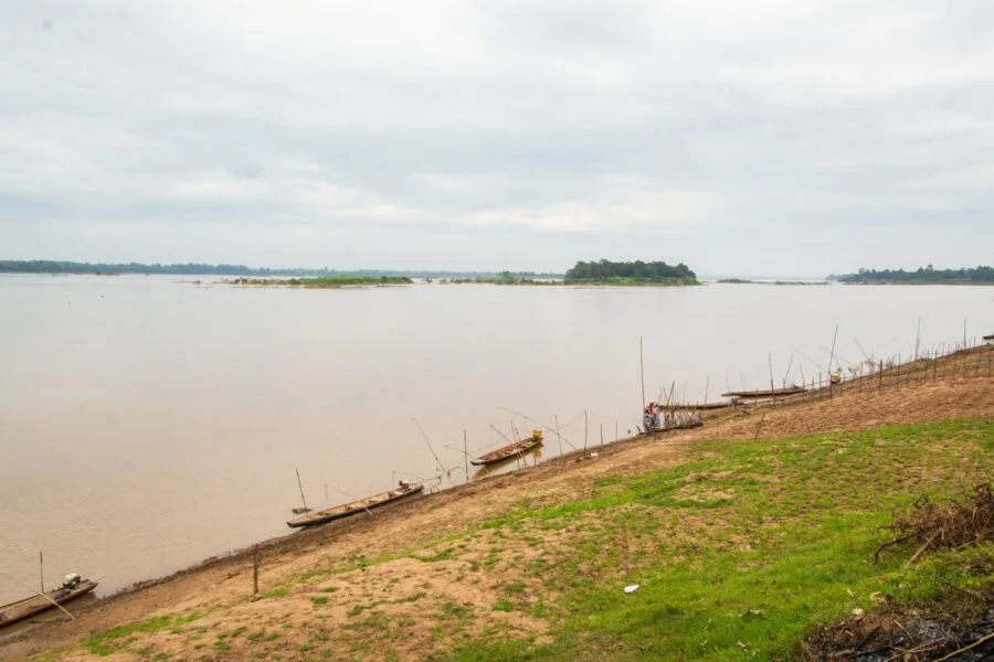 banks of the mekong near champassak
