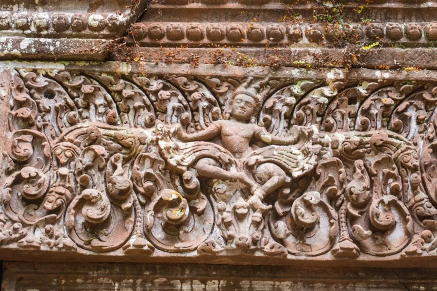 lintel visible at vat phou champassak laos