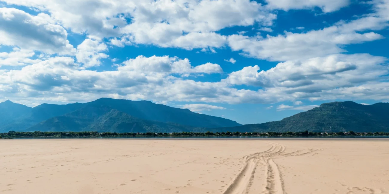 sandy beach on don daeng island champassak laos