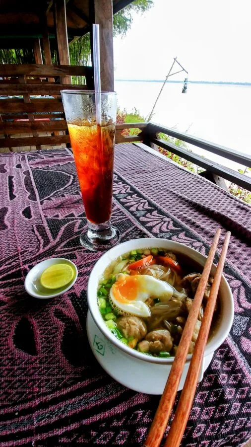 meal at the Champassak Jenda View Resort restaurant