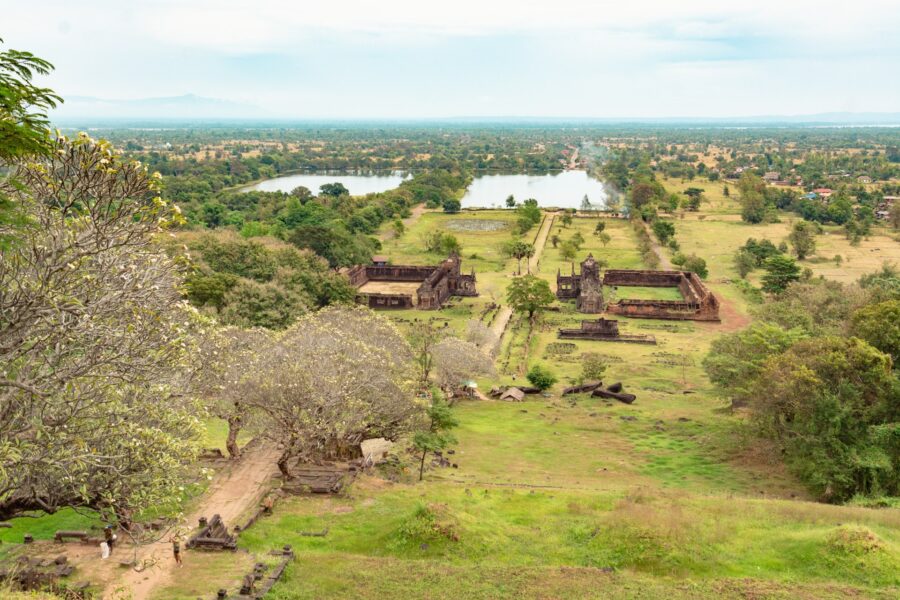 vue plaine champassak depuis vat phou - laos