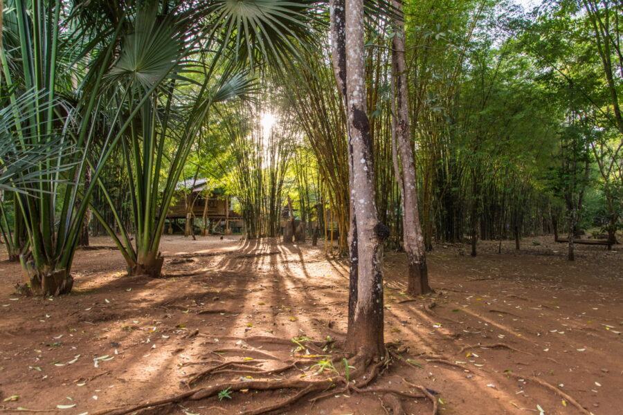 bambou village pha suam waterfall laos