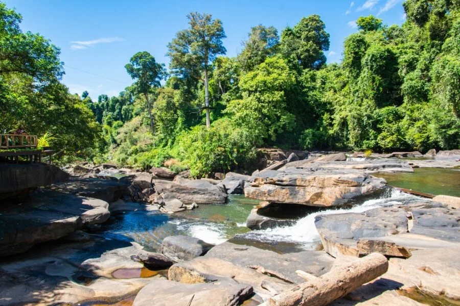 tad koy loy waterfall champassak laos