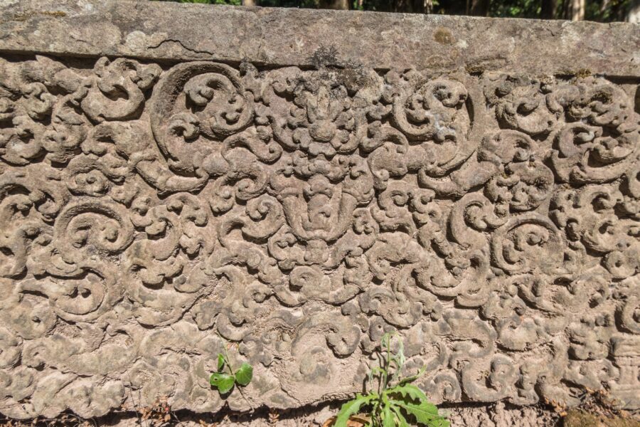 detail sculture au wat tomo champassak laos