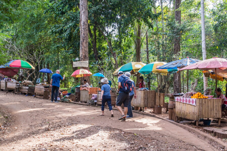 marché local pha suam waterfall plateau des bolovens laos