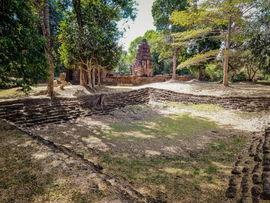 old reservoir at prasat ta muan tot thailand