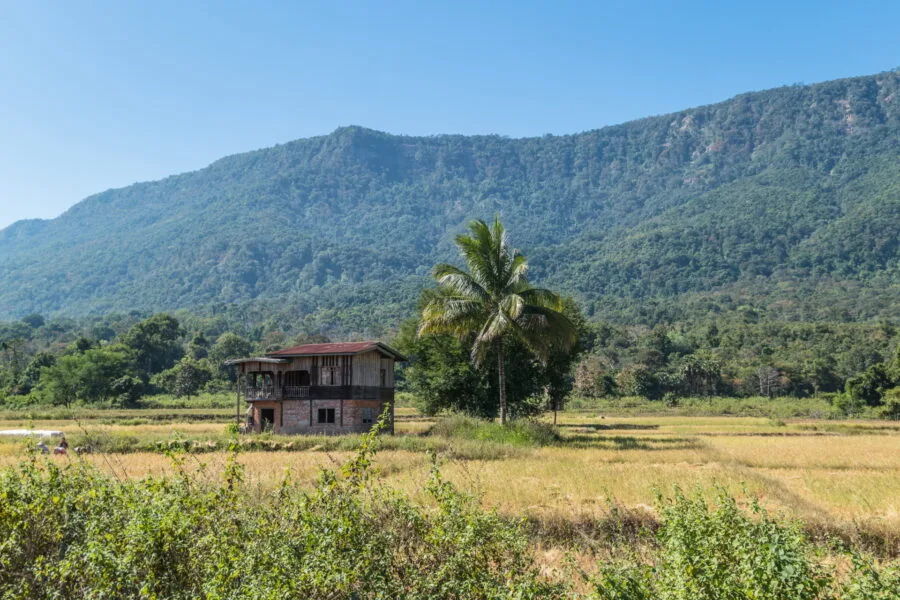 countryside on the Attapeu road in southern Laos