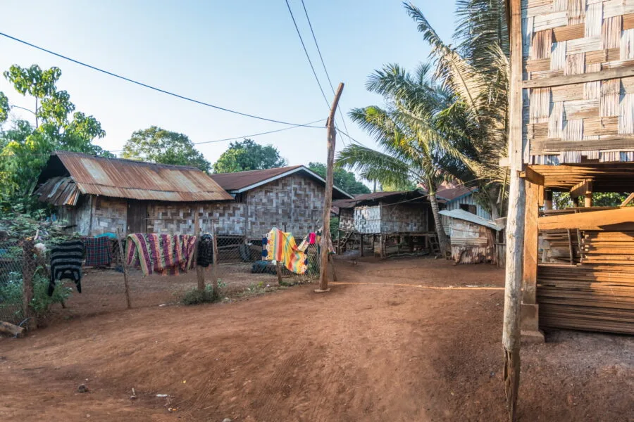 in the village of Captain Hook Laos