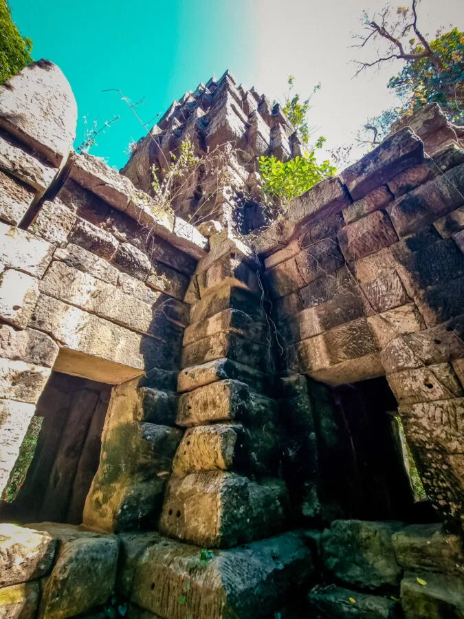 detail of the prasat ta kwai border thailand cambodia