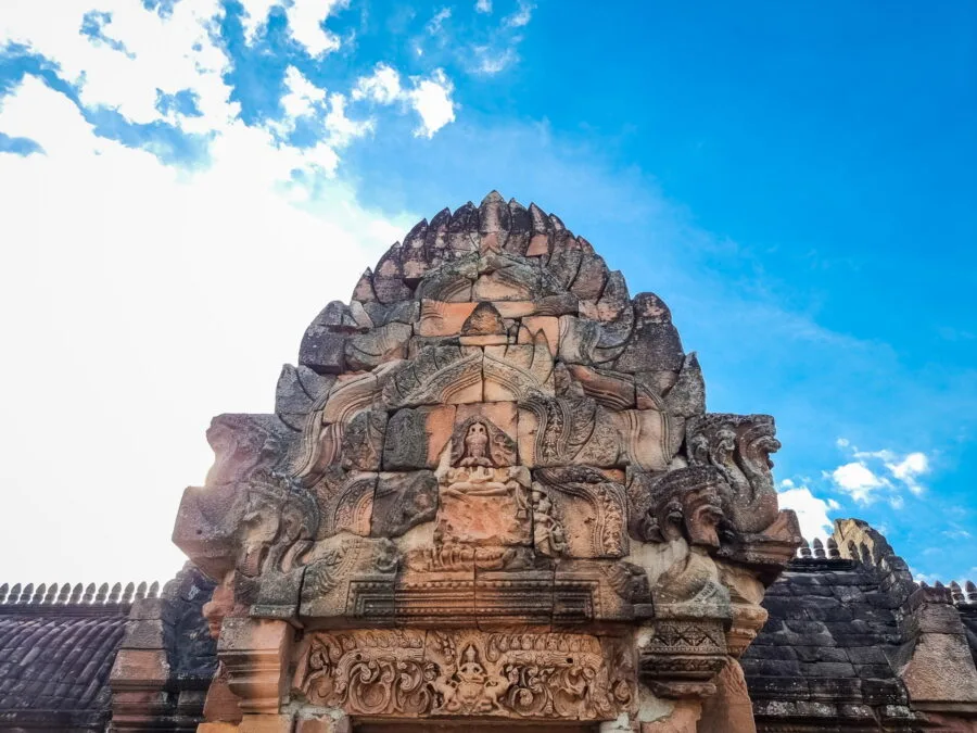 detail pediment entrance prasat phanom rung buriram
