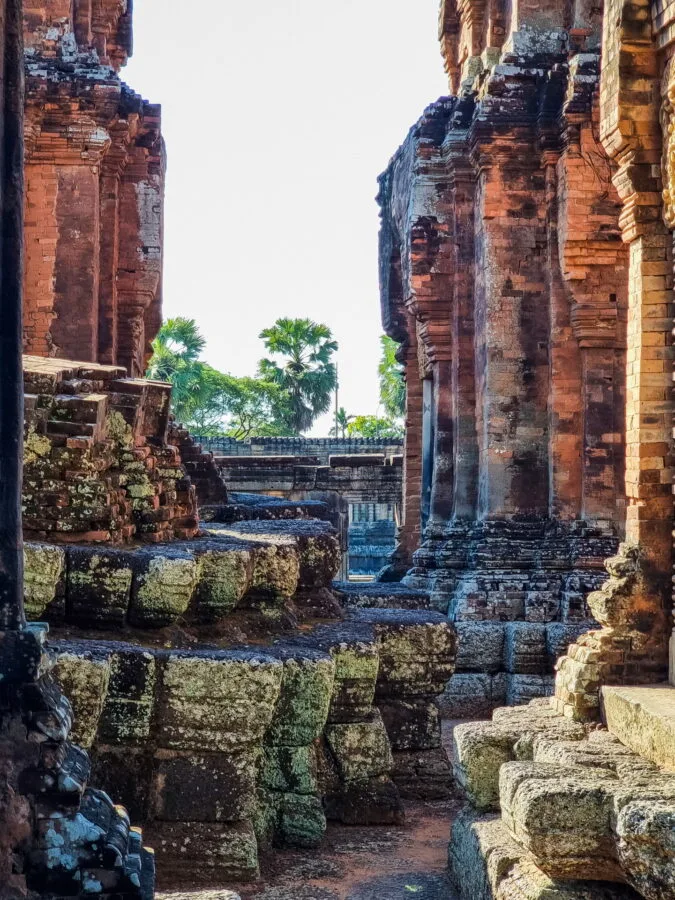between the central towers at prasat muang tam buriram