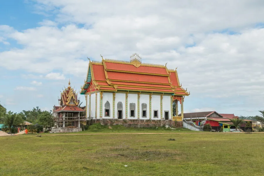 exterior of paksong temple laos