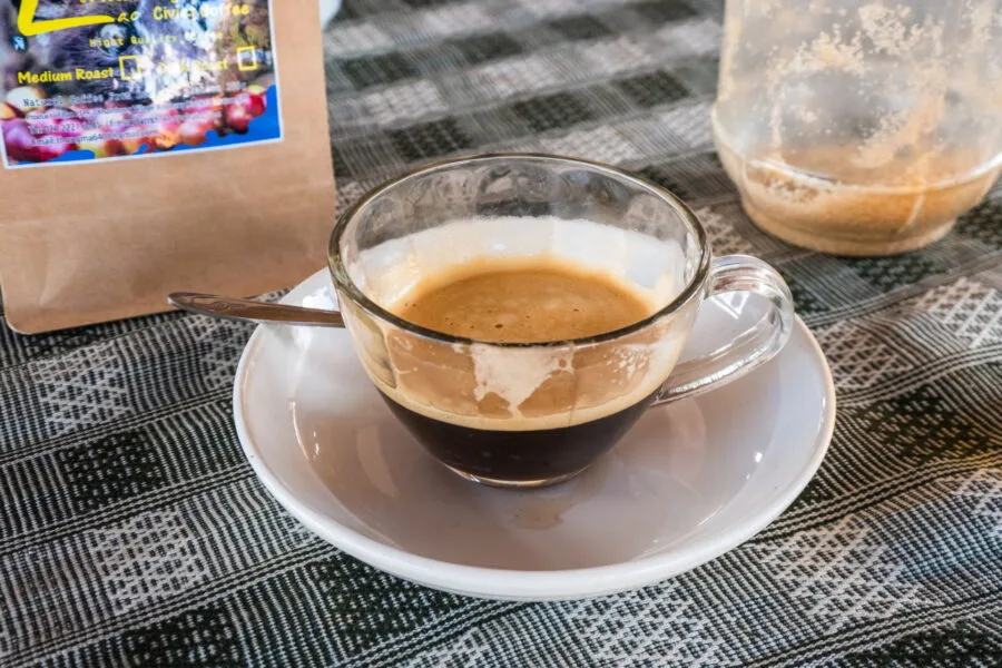 coffee break at the coffee garden lak 45 bolaven plateau laos
