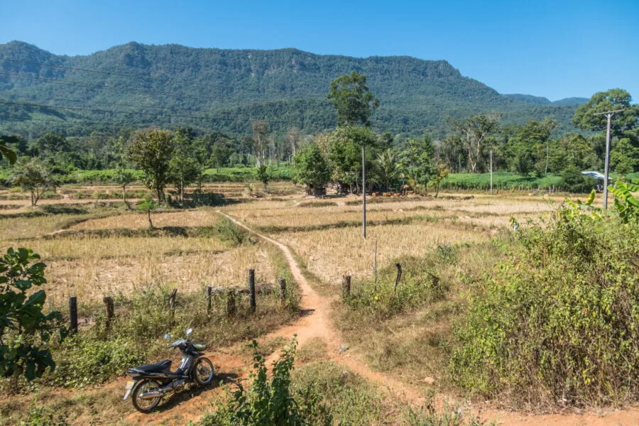 landscape on the Attapeu road in southern Laos