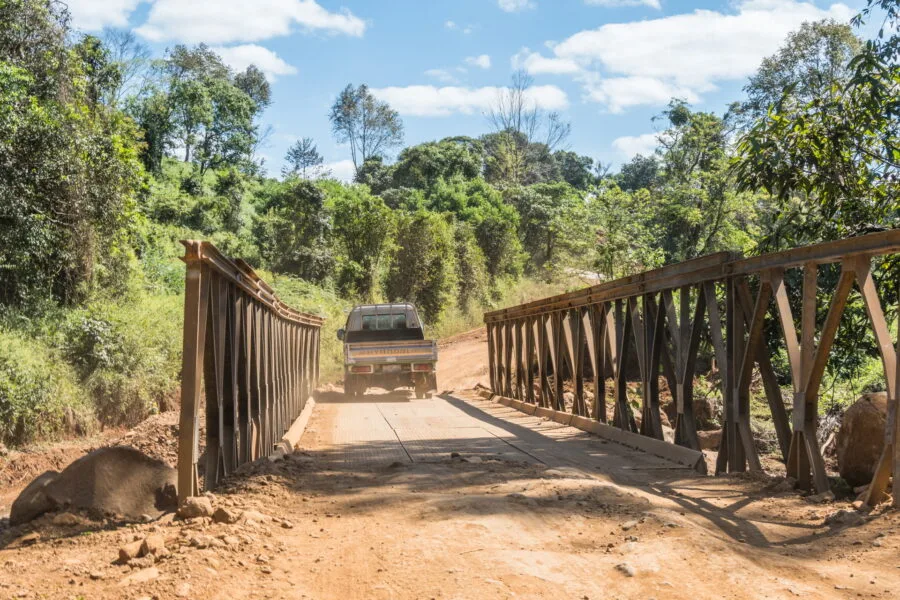 small bridge near Tad Yoi, Bolovens Plateau, Laos