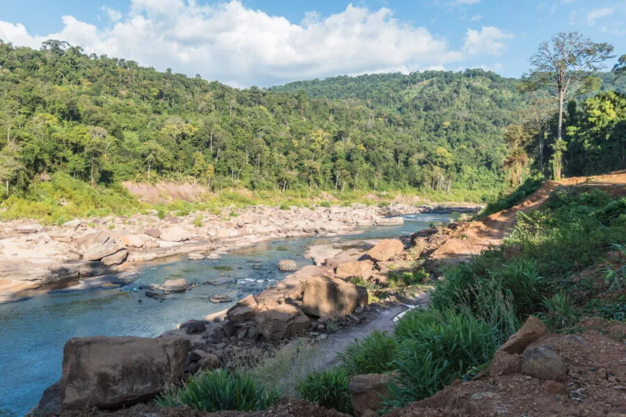 river flowing to tad sepa bolovens loop laos