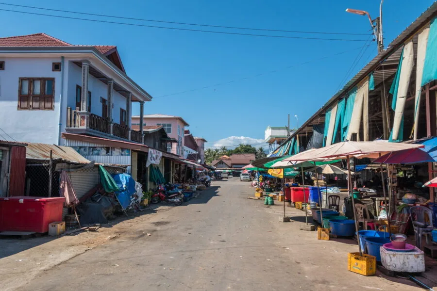 Sayettha Market Street, Attapeu, South Laos