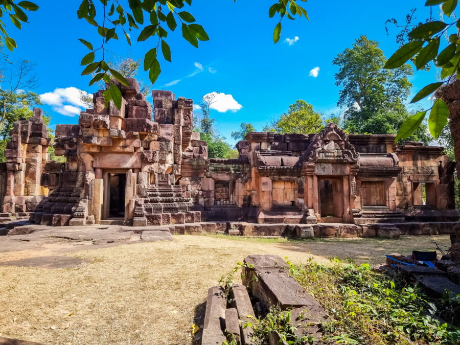 vue ensemble prasat ta muan thom frontiere thailande cambodge
